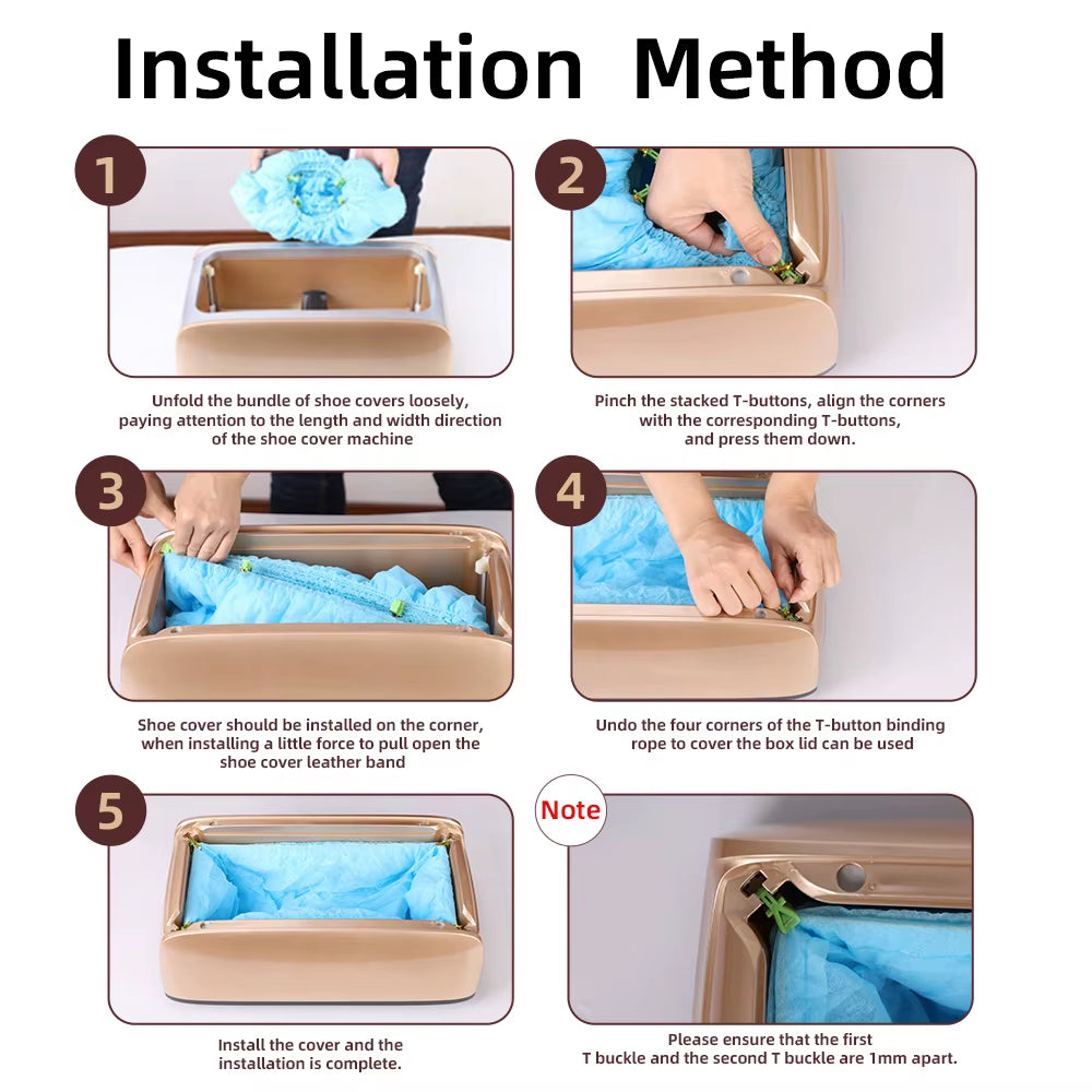 Automatic Shoe Cover Dispenser Machine, Shoe Cover Dispenser with 200Pcs of Disposable Shoe Covers for Indoors for Office