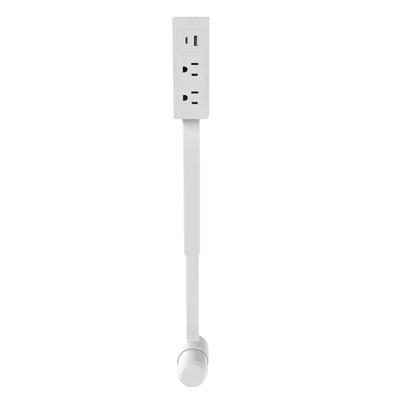 JHD 2 AC Outlet Extender Feature USB-A,USB-C- 22" for to 27" Extension, US Plug for Reachable Spaces