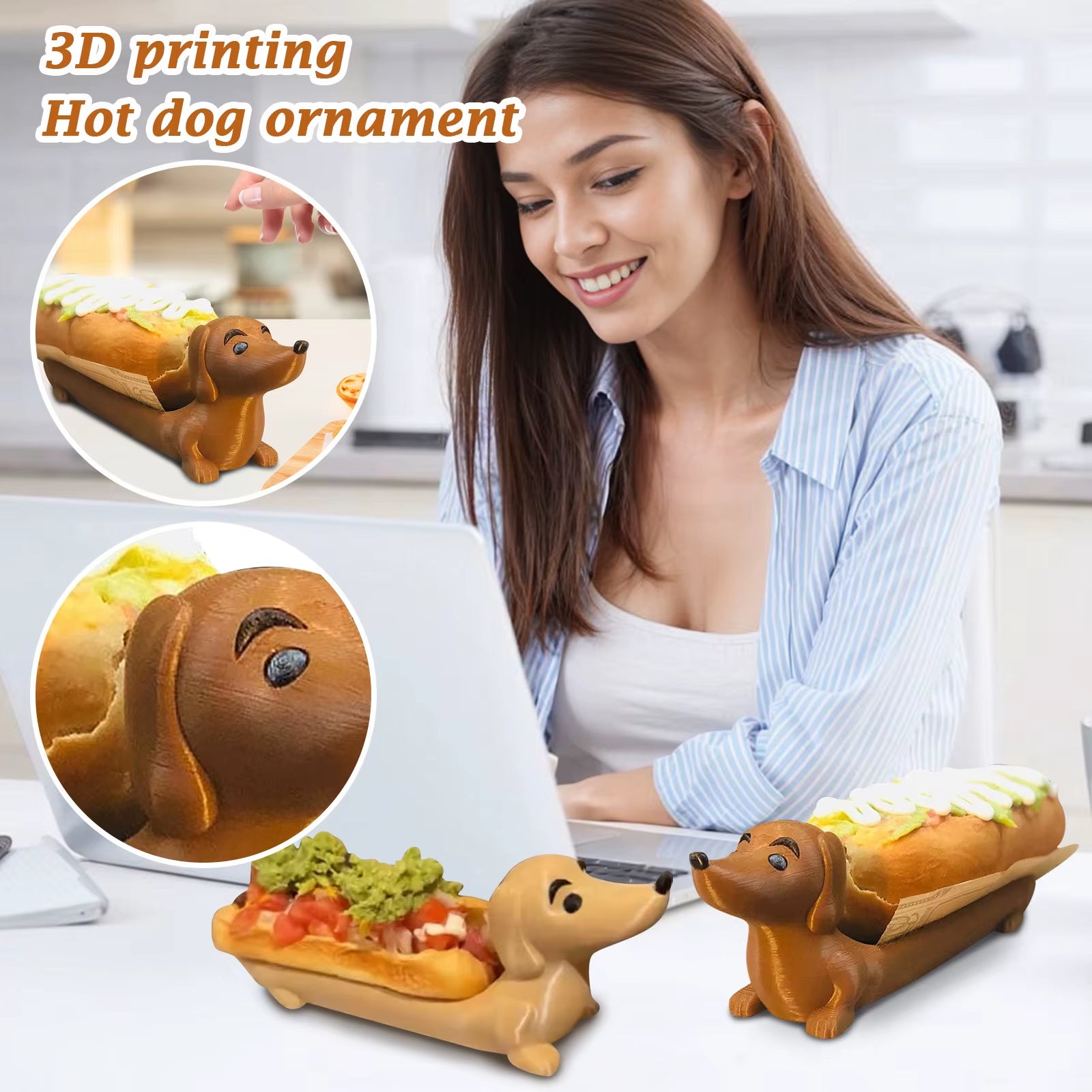 Sausage Dog Tray,Fun Hot Dog Sushi Tray,Candy Plate,Sausage Dog Meal Plate,Cute Shape Sandwich Dog Meal Plate for Home Decor