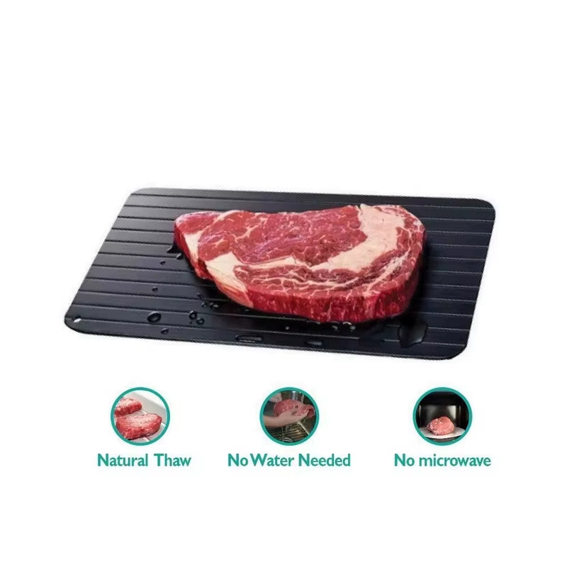 Quick Defrosting Tray for Frozen Meat Natural Heating Defroster Tray Rapid and Safer Chopping Boards for Frozen Meat Fish